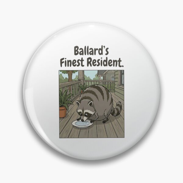 Item preview, Jimothy Raccoon - Ballard - Ballard's Finest Resident. designed and sold by cozygamerstore.