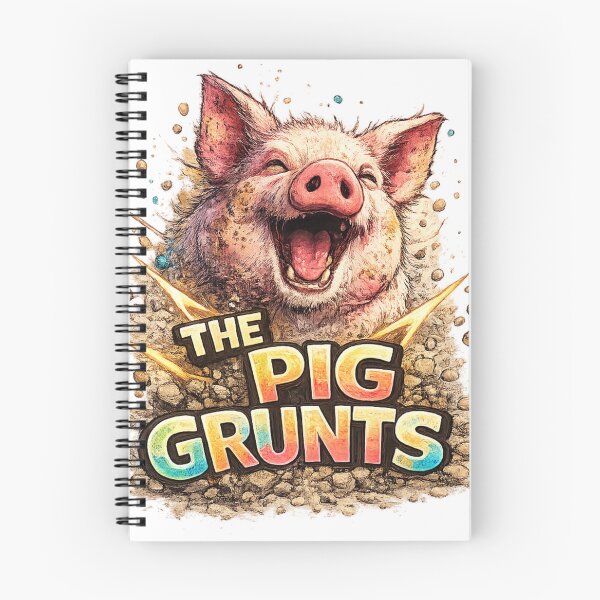 Item preview, The Pig Grunts – Funny Happy Pig designed and sold by CMA Design Studio.