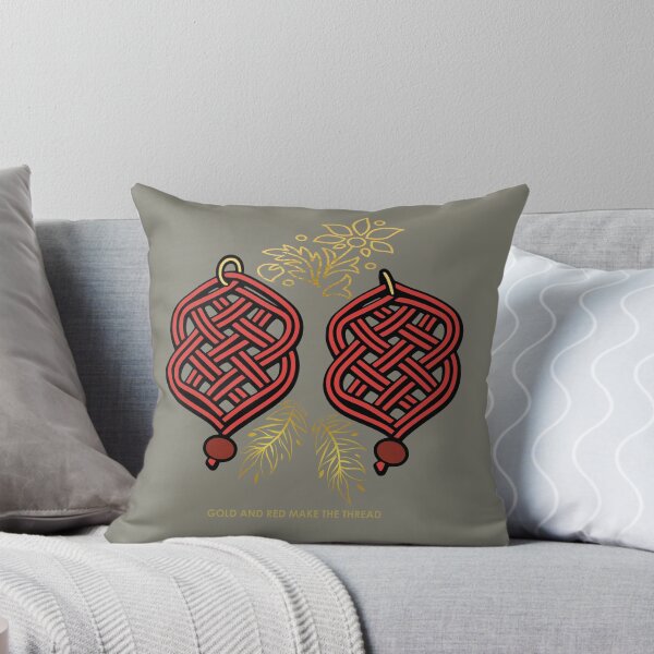 Item preview, Gold & Red Knotwork – Elegant Macrame Inspired Design – Sage GrayEdition designed and sold by Macramellennias.