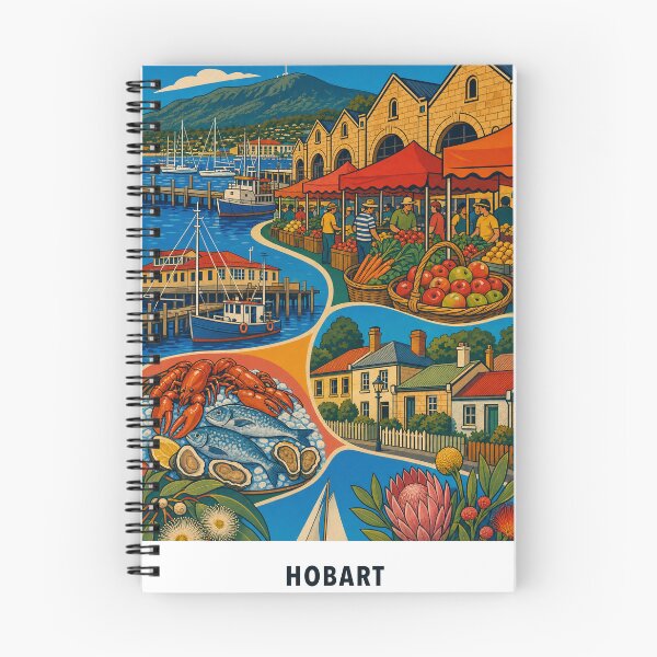 Item preview, Hobart Salamanca Market Seafood Waterfront and Battery Point designed and sold by Print My Town.