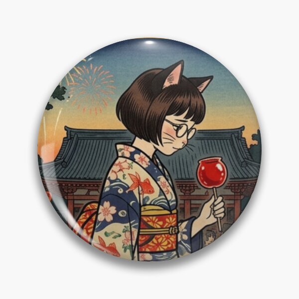 Item preview, Neko Girl at Summer Festival Ukiyo-e designed and sold by Komatoya.