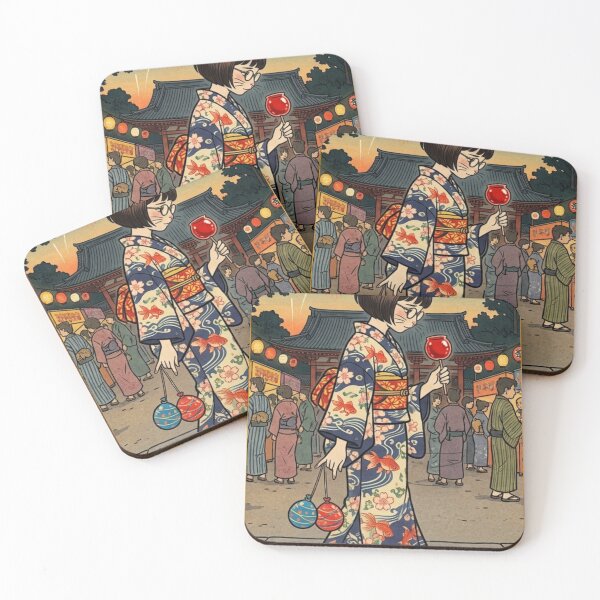Item preview, Neko Girl at Summer Festival Ukiyo-e designed and sold by Komatoya.