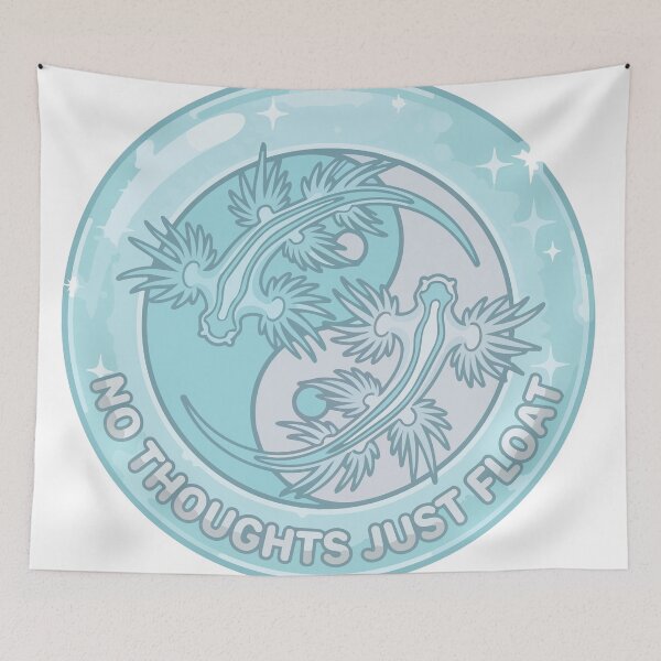 Item preview, No Thoughts Just Float Blue Dragon Yin Yang Bubble designed and sold by Arc2020.