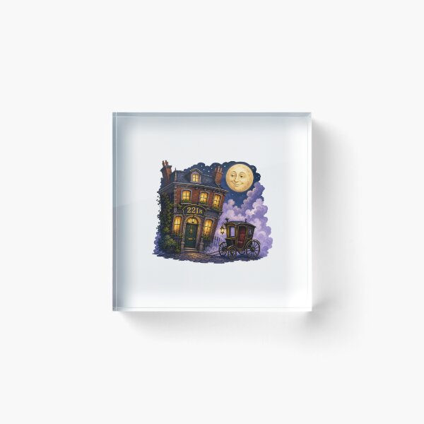 Item preview, Sherlock Holmes – Whimsical Moonlit 221B designed and sold by Fenay Designs.
