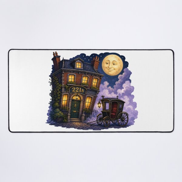 Item preview, Sherlock Holmes – Whimsical Moonlit 221B designed and sold by Fenay Designs.