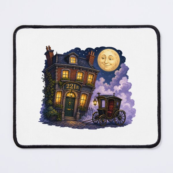 Item preview, Sherlock Holmes – Whimsical Moonlit 221B designed and sold by Fenay Designs.