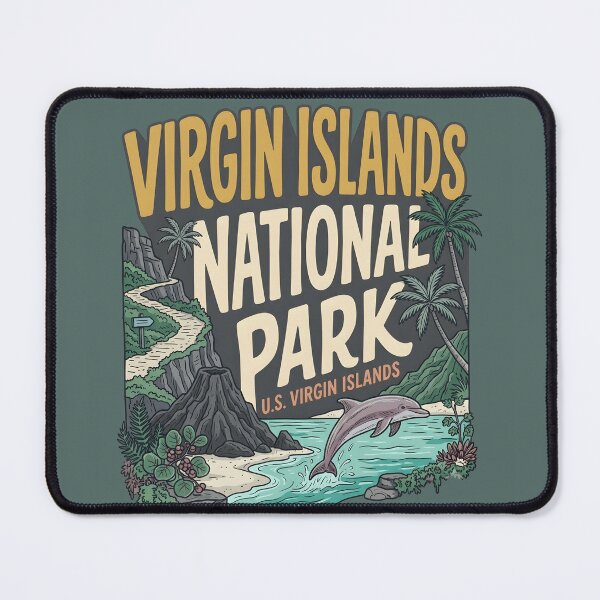 Item preview, Virgin Islands National Park Dolphin Tropical Rainforest Landscape designed and sold by HowToCanadian.