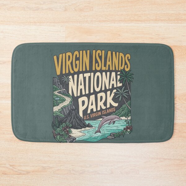 Item preview, Virgin Islands National Park Dolphin Tropical Rainforest Landscape designed and sold by HowToCanadian.