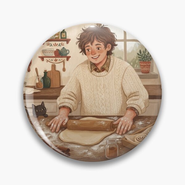 Artikelvorschau, Autumn Baking Ritual, Cozy Cinnamon Rolls Flat Art entworfen und verkauft von BlareBlare.
