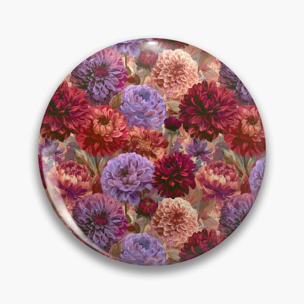 Item preview, Artistic Dahlias Print  - Birth Flower Pattern  - Retirement Gifts for Mom designed and sold by RoyalStarsPatts.