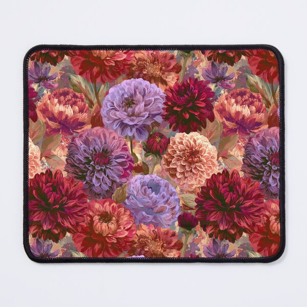 Item preview, Artistic Dahlias Print  - Birth Flower Pattern  - Retirement Gifts for Mom designed and sold by RoyalStarsPatts.