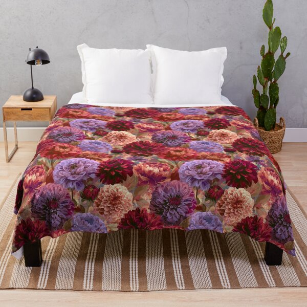 Item preview, Artistic Dahlias Print - Birth Flower Pattern - Retirement Gifts for Mom designed and sold by RoyalStarsPatts.