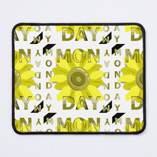 Item preview, A painting of yellow flowers with Monday lettering designed and sold by ONI-Mark.