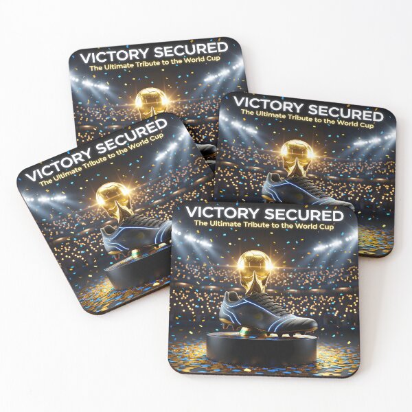 Item preview, Victory Secured Boot Golden Trophy Poster: World Cup Championship Memorabilia designed and sold by Creative-RE.