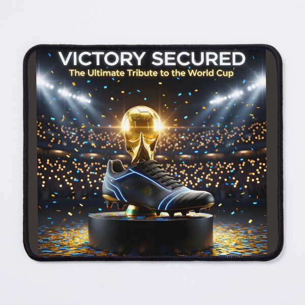 Item preview, Victory Secured Boot Golden Trophy Poster: World Cup Championship Memorabilia designed and sold by Creative-RE.