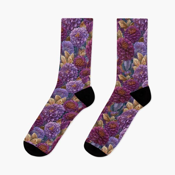 Item preview, Edgy Dahlias  - Retro Flower Floral  - Retirement Gifts for Wife designed and sold by RoyalStarsPatts.