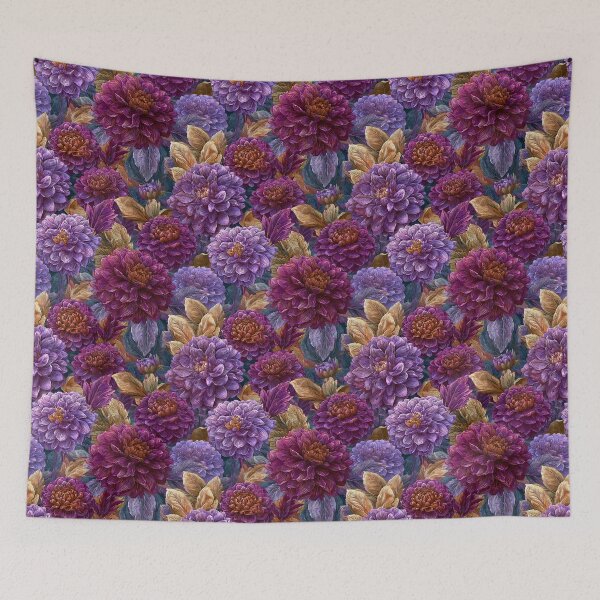 Item preview, Edgy Dahlias  - Retro Flower Floral  - Retirement Gifts for Wife designed and sold by RoyalStarsPatts.