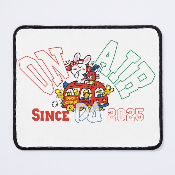 Item preview, On Air Vintage Varsity Mascot Cute Bunny TV Broadcast Van Athletic College Streetwear Graphic designed and sold by DesignArtist.ia.