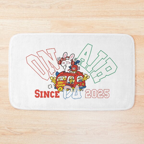 Item preview, On Air Vintage Varsity Mascot Cute Bunny TV Broadcast Van Athletic College Streetwear Graphic designed and sold by DesignArtist.ia.