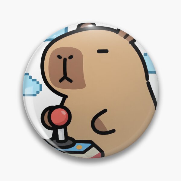 Item preview, Cute Capybara Playing Retro Arcade Game designed and sold by kamilx953.