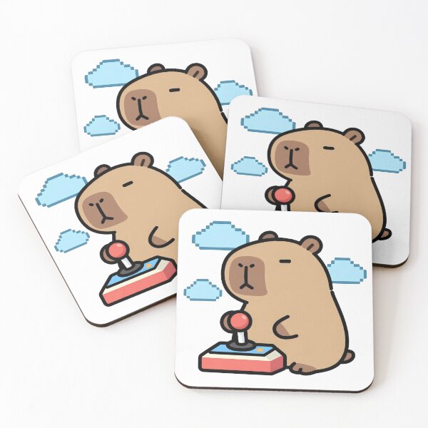 Item preview, Cute Capybara Playing Retro Arcade Game designed and sold by kamilx953.