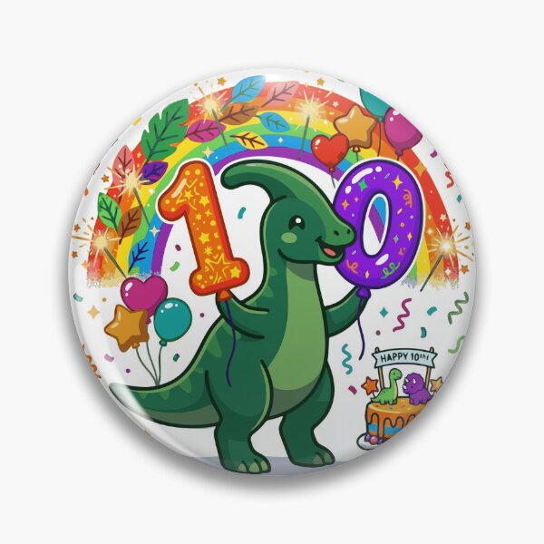 Item preview, 10th Parasaur birthday rainbow designed and sold by Tronstell.