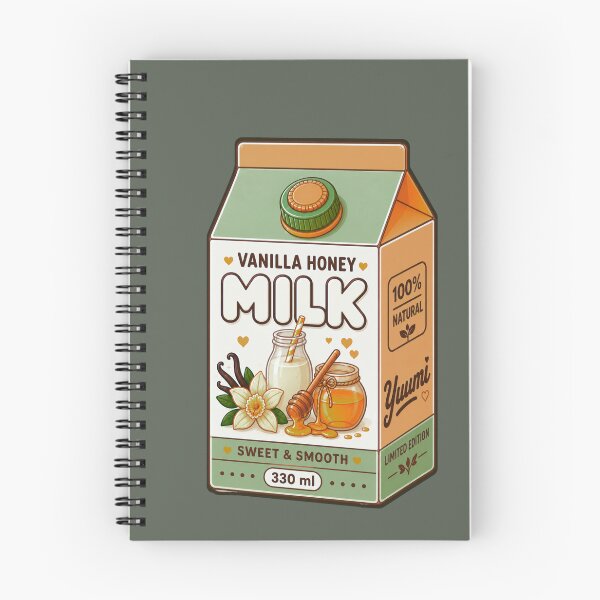 Item preview, Kawaii Vanilla Honey Milk Carton | Cute White & Honey Drink Aesthetic designed and sold by Aimetoi.