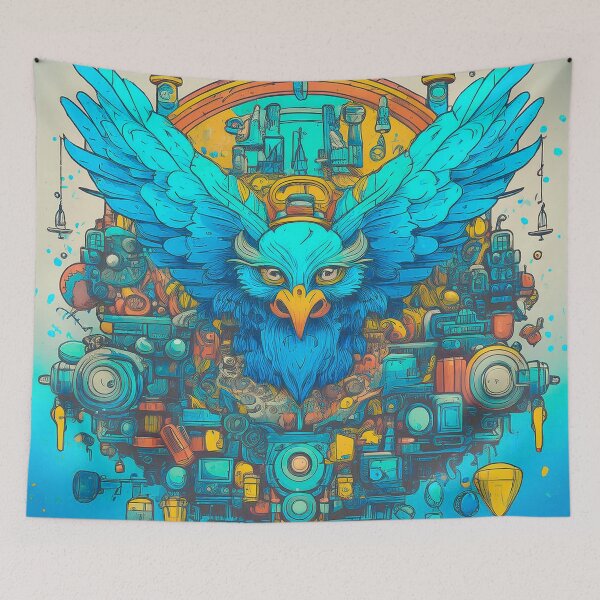 Item preview, Majestic Cyberpunk Eagle - Intricate Mechanical Fantasy Art designed and sold by Outlet Raloel.