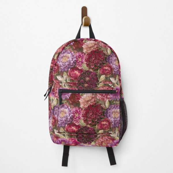 Item preview, Edgy Dahlias Print - Retro Flower Floral - Secret Santa Gifts designed and sold by RoyalStarsPatts.
