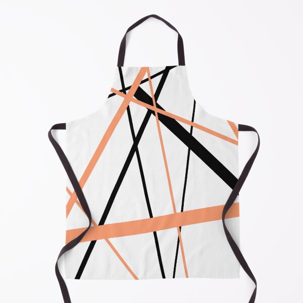 Item preview, Cool Peach-Orange Diagonal Lines Black Accents designed and sold by taiche.