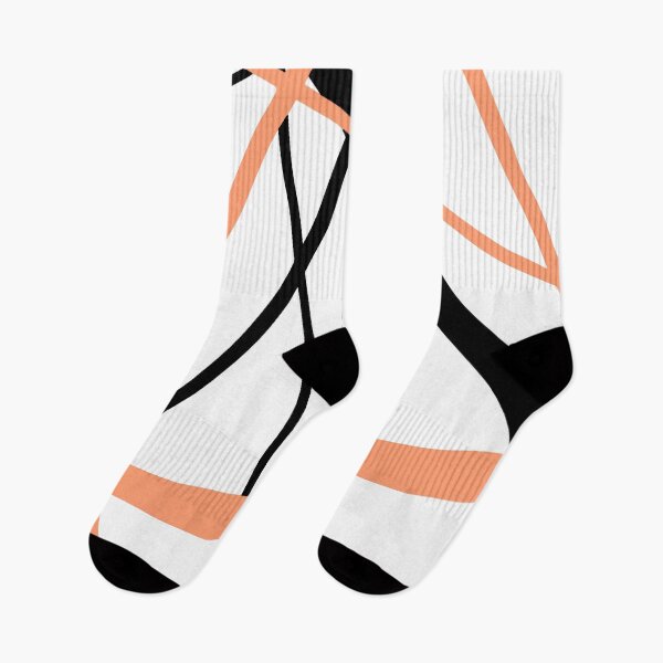 Item preview, Cool Peach-Orange Diagonal Lines Black Accents designed and sold by taiche.
