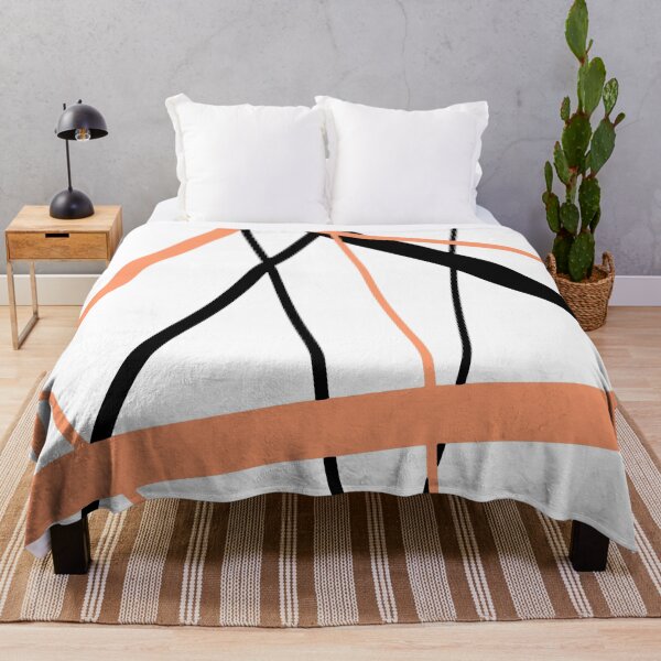 Item preview, Cool Peach-Orange Diagonal Lines Black Accents designed and sold by taiche.
