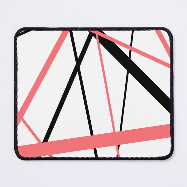 Item preview, Cool Coral-Pink Diagonal Lines Black Accents designed and sold by taiche.