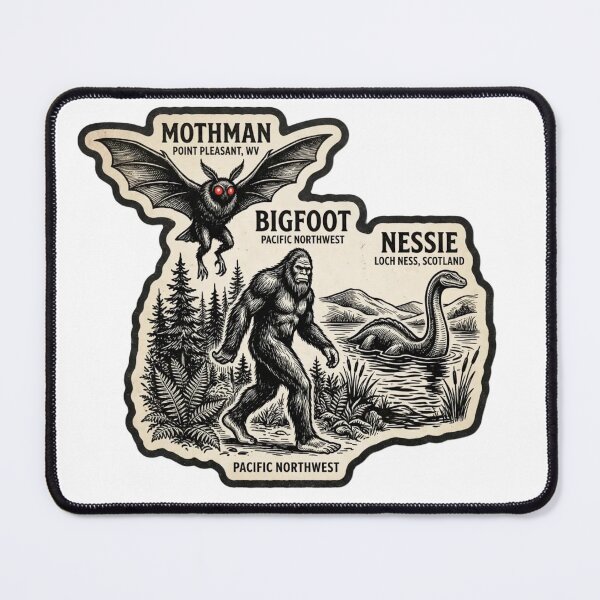Item preview, Cryptidcore Mothman Bigfoot Believe Vintage Field Guide designed and sold by StickyGuys.