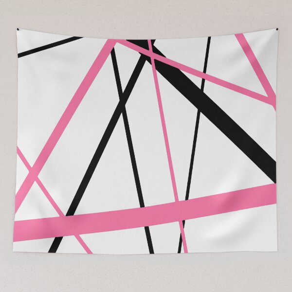 Item preview, Cool Bright-Pink Diagonal Lines Black Accents designed and sold by taiche.