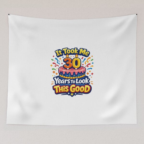 Item preview, It Took Me 30 Years to Look This Good | Funny 30th Birthday Typography T-Shirt designed and sold by rushaib.