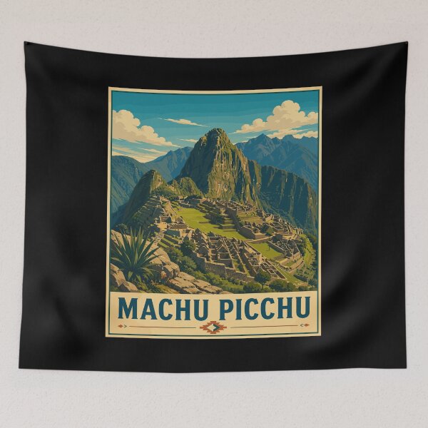 Item preview, Machu Picchu in Peru, South America, Vintage Art Travel Landscape designed and sold by MaateoDesign.