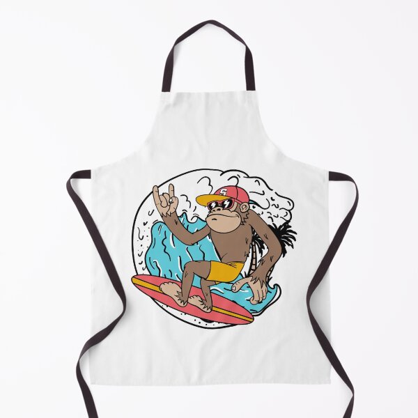 Item preview, Cool Surfing Monkey Cartoon Sticker | Funny Summer Beach Design designed and sold by Rogue Heart Collective™.