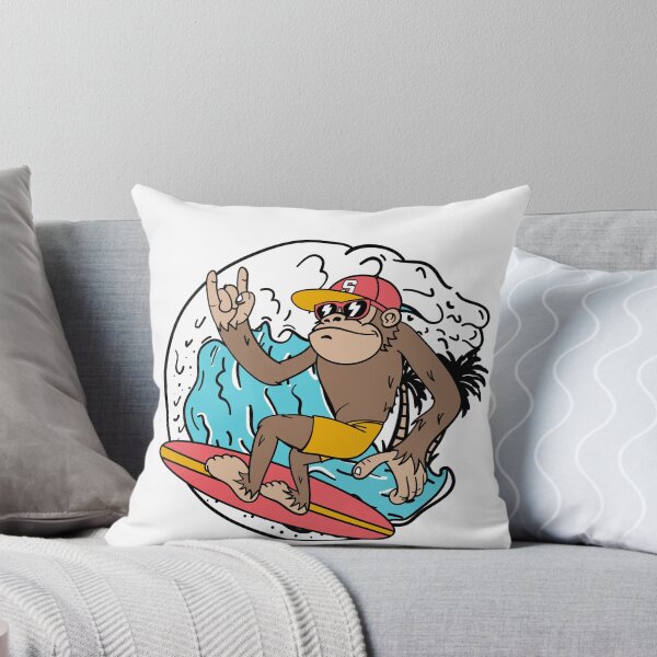 Item preview, Cool Surfing Monkey Cartoon Sticker | Funny Summer Beach Design designed and sold by Rogue Heart Collective™.