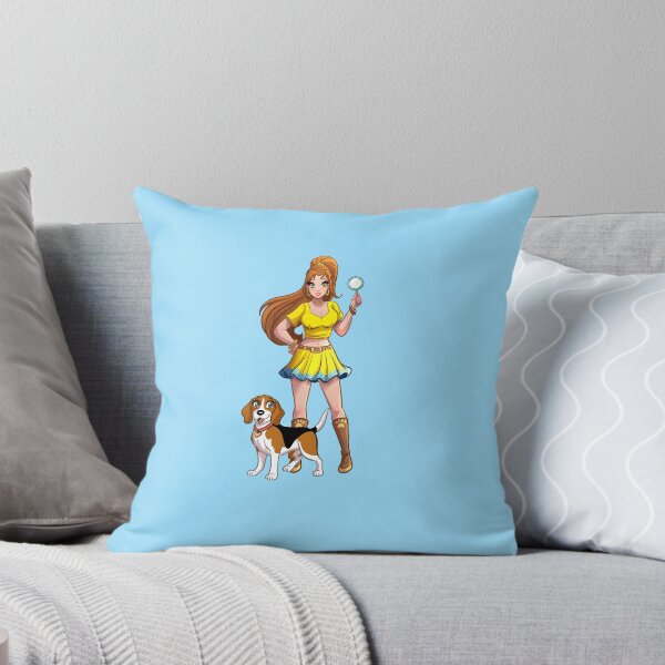 Item preview, Cartoon Detective Girl with Cute Beagle Sidekick designed and sold by TeamLouOfficial.