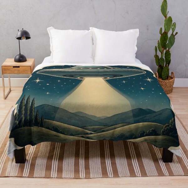 Item preview, Aliencore Retro UFO Take Me With You Celestial Graphic designed and sold by StickyGuys.