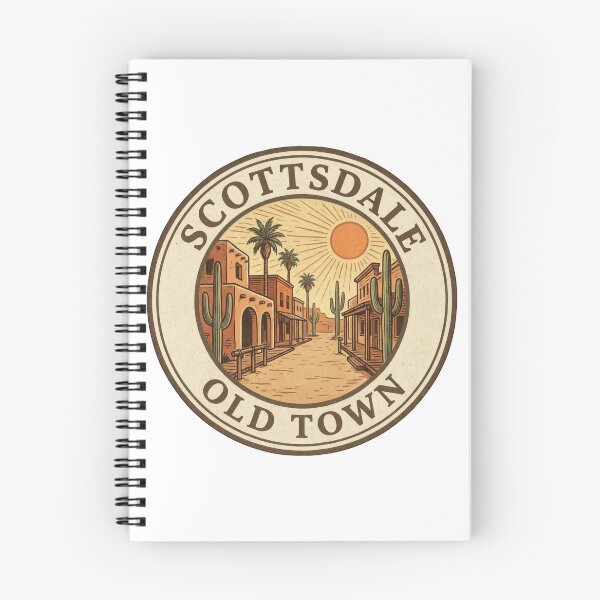 Item preview, Scottsdale Arizona Old Town Vintage Desert Badge designed and sold by CKaracaCrafted.
