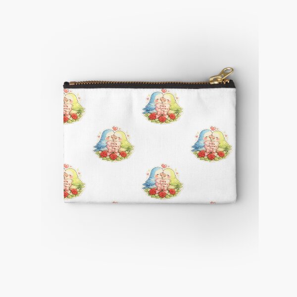 Item preview, Happy Valentine's Day Lovebirds Sticker | Cute Kawaii Birds with Roses | Romantic Transparent PNG designed and sold by Ishratparween11.