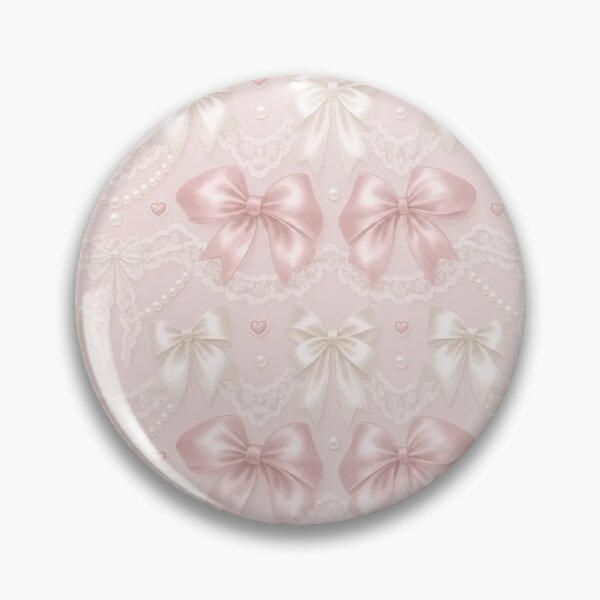 Item preview, Coquette Ribbon Bow Pearl Soft Romantic Repeat designed and sold by StickyGuys.