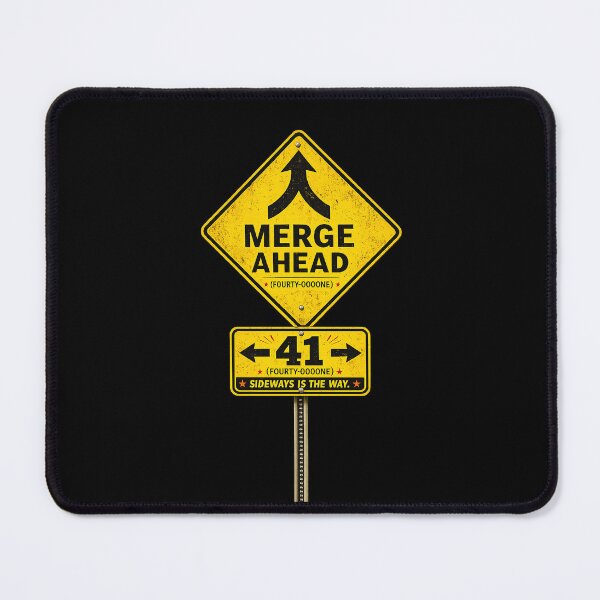 Item preview, 41 (forty-ooooone) SIDEWAYS SOCIETY COLLECTIDJ COLLECTION - ROAD SIGN - MERGE AHEAD ← 41 → designed and sold by WheelieGdArt.