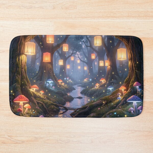Item preview, Paper Lanterns Hanging in Mystical Forest designed and sold by Fanta-sticky.