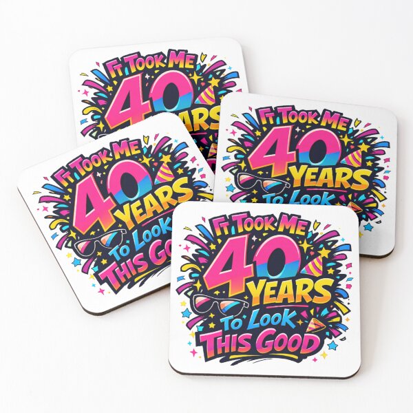 Item preview, It Took Me 40 Years to Look This Good | Funny 30th Birthday Typography T-Shirt designed and sold by rushaib.