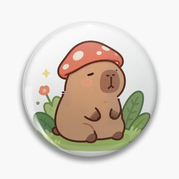 Item preview, Cute Mushroom Capybara Cottagecore Art designed and sold by kamilx953.