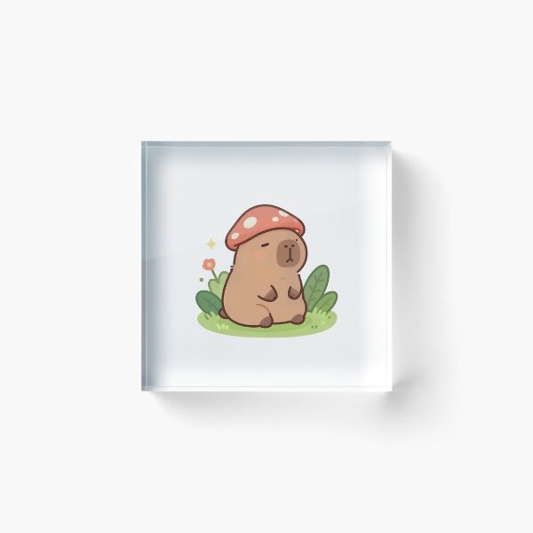Item preview, Cute Mushroom Capybara Cottagecore Art designed and sold by kamilx953.