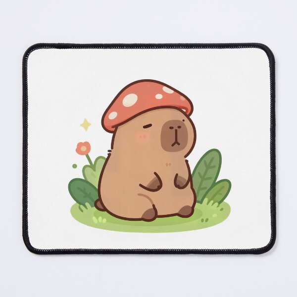 Item preview, Cute Mushroom Capybara Cottagecore Art designed and sold by kamilx953.